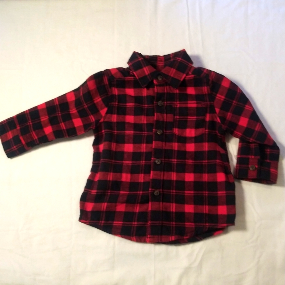 Carters flannel buffalo plaid shirt
